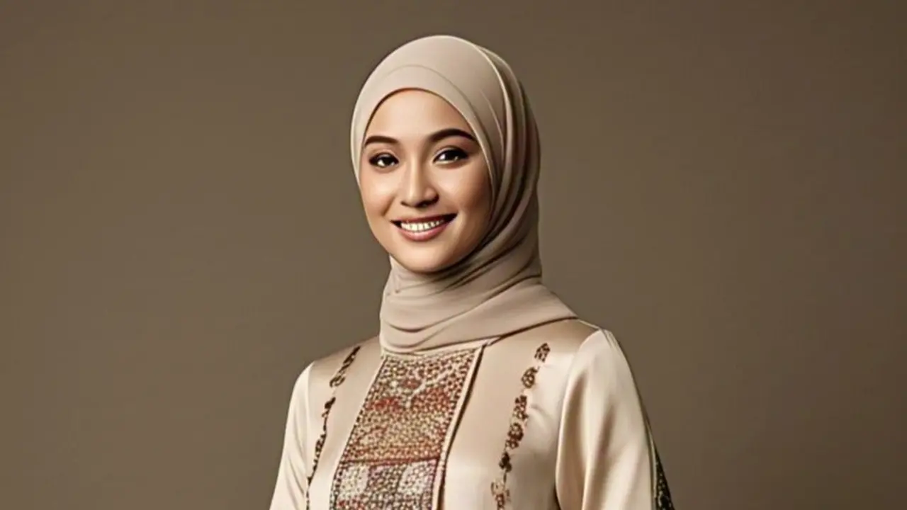 Gamis Kombinasi Polos dan Motif Terbaru