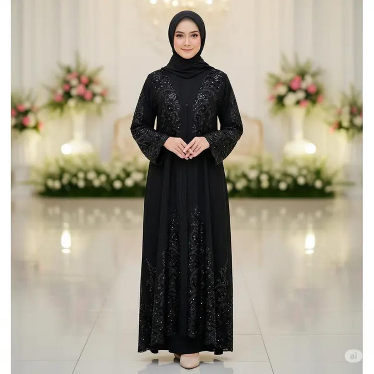 12 Desain Abaya Islami Elegan untuk Kondangan, Mewah tapi Tetap Nyaman