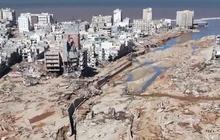 FOTO: Bak Diterjang Tsunami, Begini Penampakan dari Udara Kota Terparah di Libya yang Luluh Lantak Pasca Banjir Bandang Mematikan