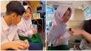 Potret kebersamaan King Faaz dan Queen Eijaz sebelum berangkat sekolah. Kakak adik ini kompak pakai kaus kaki bareng dan sempatkan bermain puzzle sebentar sebelum ke sekolah. Lantaran baru hari pertama, King Faaz dan Queen Eijaz diantar oleh kedua orang tuanya. Tak hanya Faaz dan Eijaz, Fairuz A Rafiq dan Sonny Septian juga antusias di hari pertama anak sekolah. (Liputan6.com/IG/@fairuzarafiq)