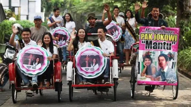 News Flash: Ratusan Becak Siap Mengantar Tamu Hajatan Jokowi‬