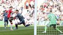 The Gunners takluk dari tuan rumah Southampton melalui gol tunggal Jan Bednarek pada menit ke-44. (PA via AP/Kieran Cleeves)