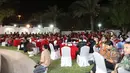 Suasana acara jamuan makan malam Timnas Indonesia yang akan Berlaga di Piala Asia 2023 yang diselenggarakan KBRI Qatar bersama perwakilan WNI di Wisma Duta, Doha, Qatar, Rabu (10/1/2024) malam waktu setempat. (Dok. Kedubes RI Qatar)