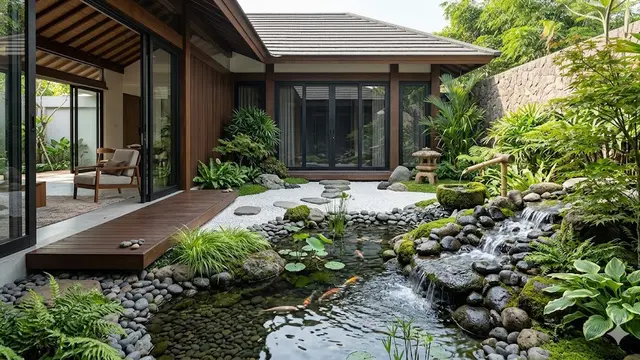 Inspirasi Taman Zen dan Kolam Ikan untuk Rumah Modern