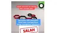 Cek Fakta: Tidak Benar Minum Air Es Setiap Hari Bisa Timbulkan Penyakit Fatal