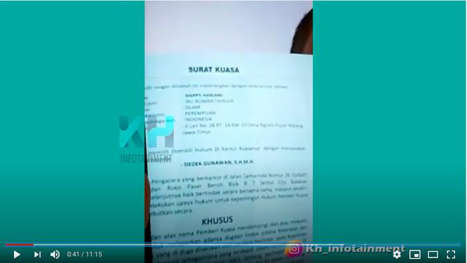 Pernyataan Pengacara Mantan Istri Kedua Ayah Atta Halilintar. (YouTube KH Infotainment)