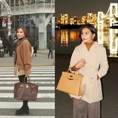Penampilannya selalu konsisten menampilkan estetika effortless chic ala Hermès girl. Setiap busananya dilengkapi dengan deretan tas mewah, tak terkecuali Hermès. [@prillylatuconsina96].