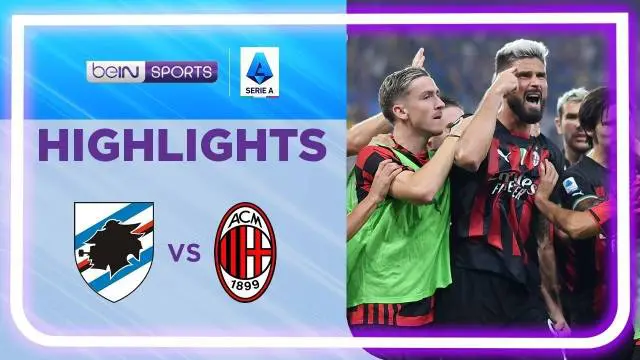 VIDEO: AC Milan Berhasil Menang atas Sampdoria, Rafael Leao Kartu Merah