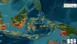 Potret Sebaran Kebakaran Hutan, Kalteng Dikepung 3.268 Titik Panas