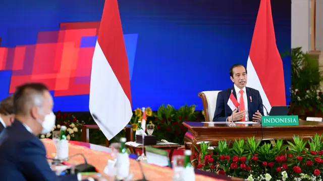Presiden Jokowi saat pembukaan Hannover Messe 2021 Digital Edition