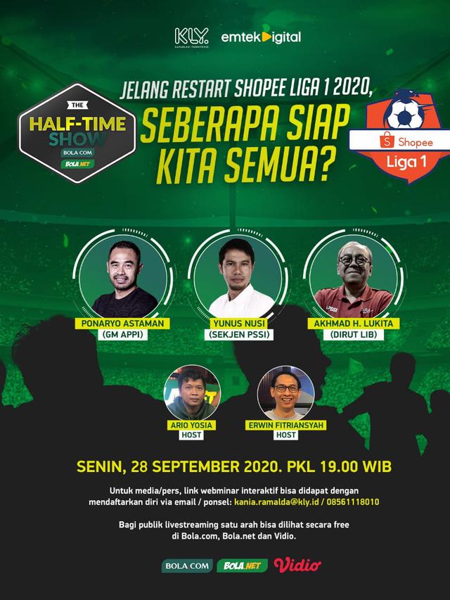 Saksikan Webinar Menjelang Restart Shopee Liga 1 2020 Di Bola Com Indonesia Bola Com