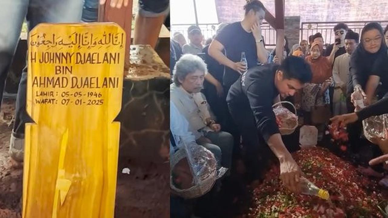 Baim Wong Hadiri Pemakaman Ayahnya yang Ada Disamping Istrinya