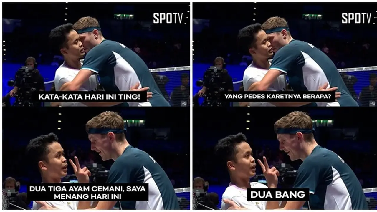 6 Meme Ginting dan Viktor Axelsen di Babak QF All England 2024 Ini Bikin Ngakak