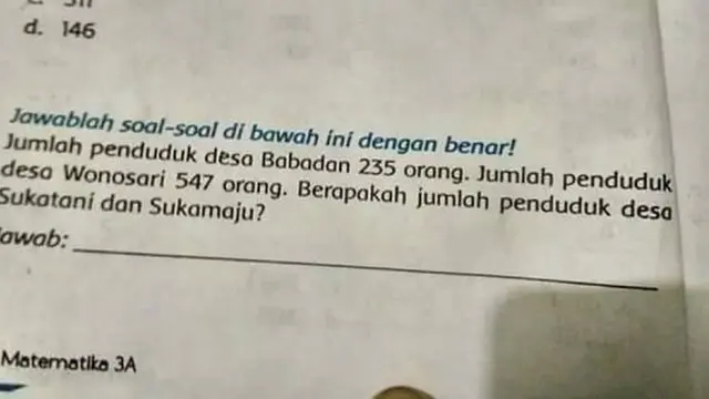 6 Kesalahan di Soal Matematika Ini Bikin Murid Bingung, Enggak Nyambung