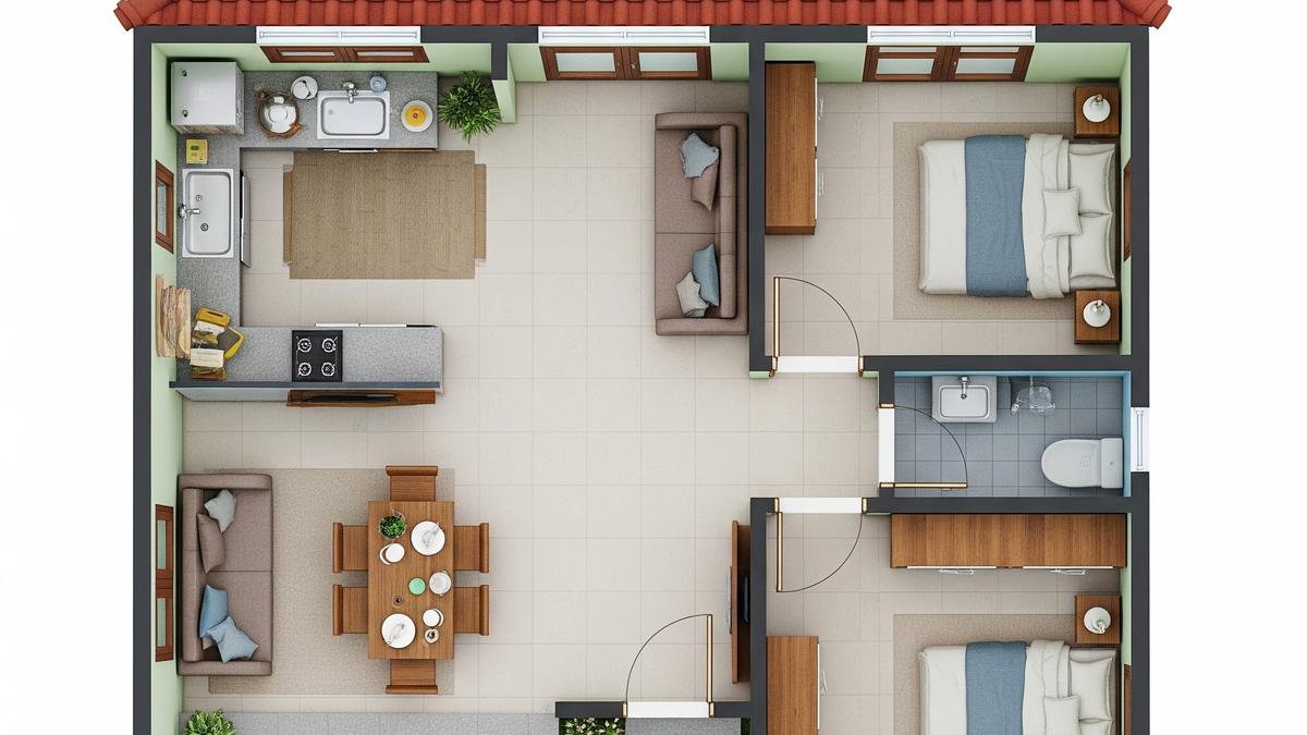7 Inspirasi Desain Rumah Kampung Sederhana 2 Kamar dengan Biaya Murah tapi Tetap Terlihat Cantik, Minimalis Tapi Nyaman