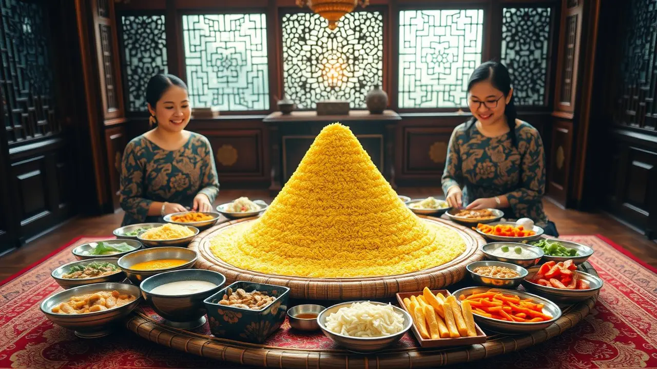 cara membuat tumpeng