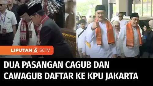 VIDEO: Pramono-Rano Diantar Naik Oplet ke KPU, RK-Suswono Jalan Kaki Diiringi Arak-arakan