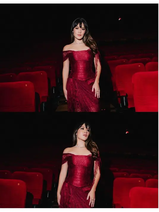 Raisa yang kini kembali berponi menyempurnakan penampilannya dengan rambut panjangnya yang dibiarkan tergerai. [Foto: Instagram/raisa6690]