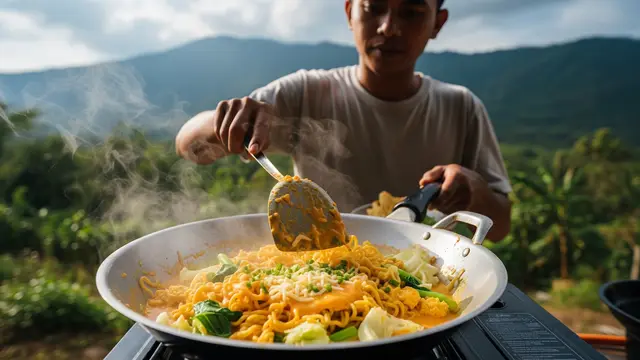 Resep Mie Goreng Saus Keju. Foto: AI Generated