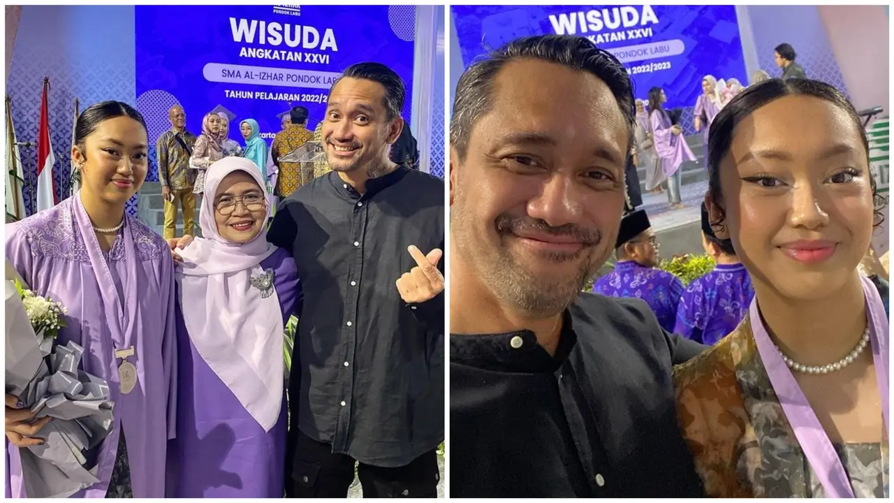 Tora Sudiro hadir dalam wisuda SMA putri keduanya Nayyara (Foto: Instagram t_orasudi_ro)