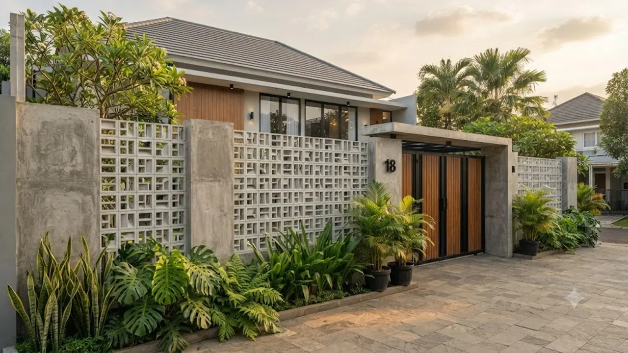 Model Pagar Rumah yang Cocok Dipadukan dengan Roster