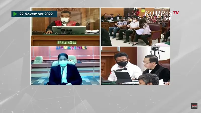 Live streaming sidang Ferdy Sambo. (Sumber: Youtube Kompas TV)