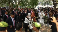 Presiden ke-5 RI Megawati di lokasi pemakaman BJ Habibie, Kamis (12/9/2019).