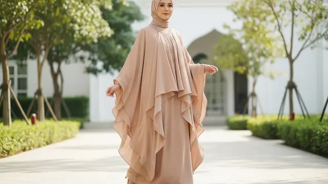Gamis Maroko Oversized Layered