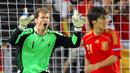 Kiper Jerman, Jens Lehmann, mengakhiri karier internasionalnya setelah bermain di final Piala Eropa 2008 melawan Spanyol. Saat itu, Lehmann berusia 38 tahun 7 bulan 19 hari. (AFP/Joe Klamar) 