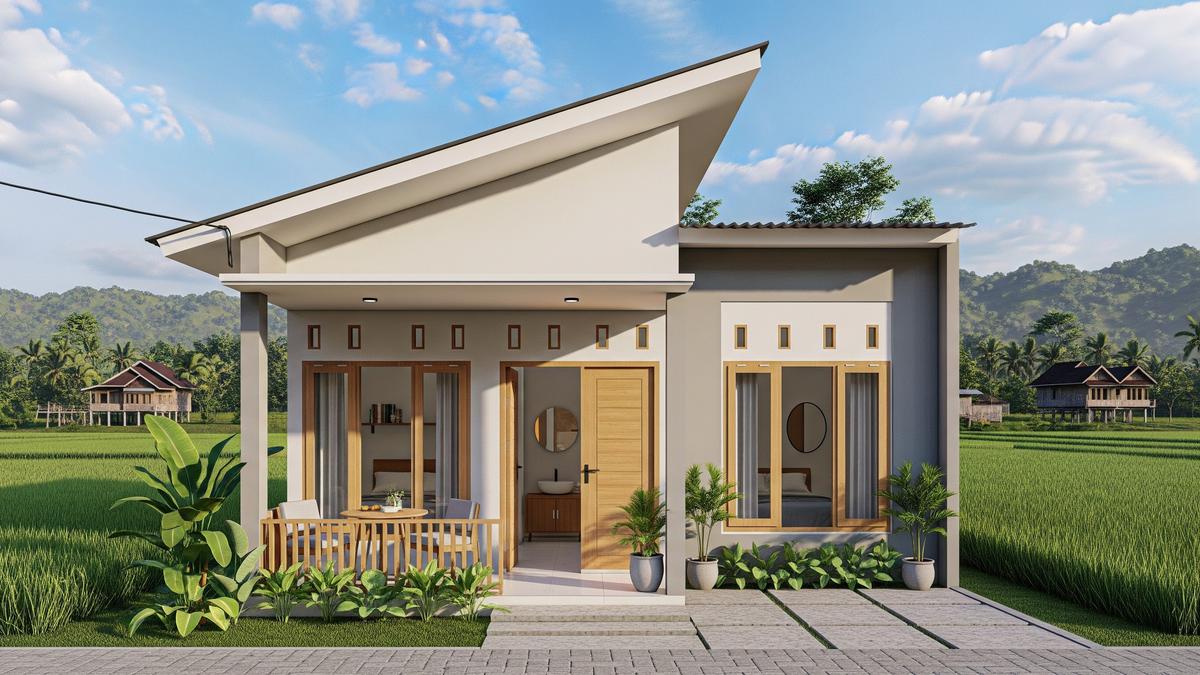7 Desain Rumah 1 Lantai Biaya Rp50 Juta di Desa 2 Kamar Sederhana, Nyaman dan Fungsional