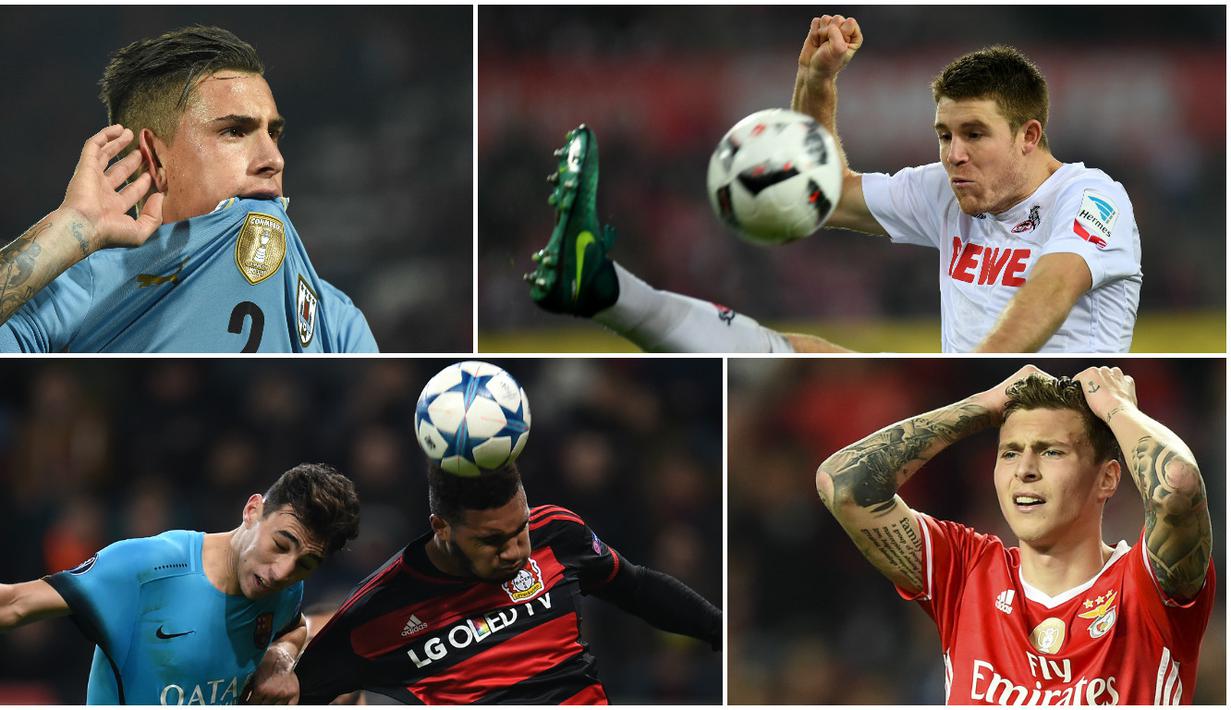 Manchester United diyakini akan menambah bek baru pada bursa transfer Juni mendatang. Berikut ini delapan bek muda yang berpotensi diboyong oleh Setan Merah. (AFP)