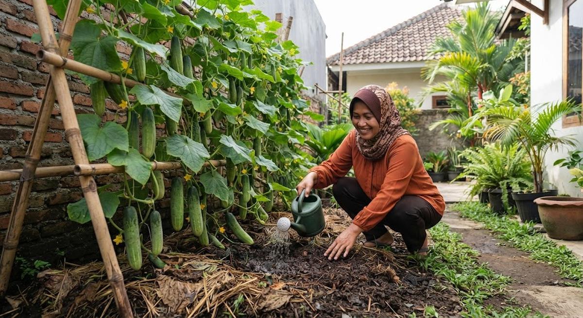 6 Tips Menanam Timun agar Berbuah Lebat, Perhatikan Air dan Nutrisi
