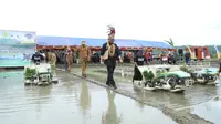 Menteri Pertanian Syahrul Yasin Limpo (Mentan SYL) menggelar penanaman padi di Kota Manokwari, Papua Barat, Selasa, 25 Oktober 2022.