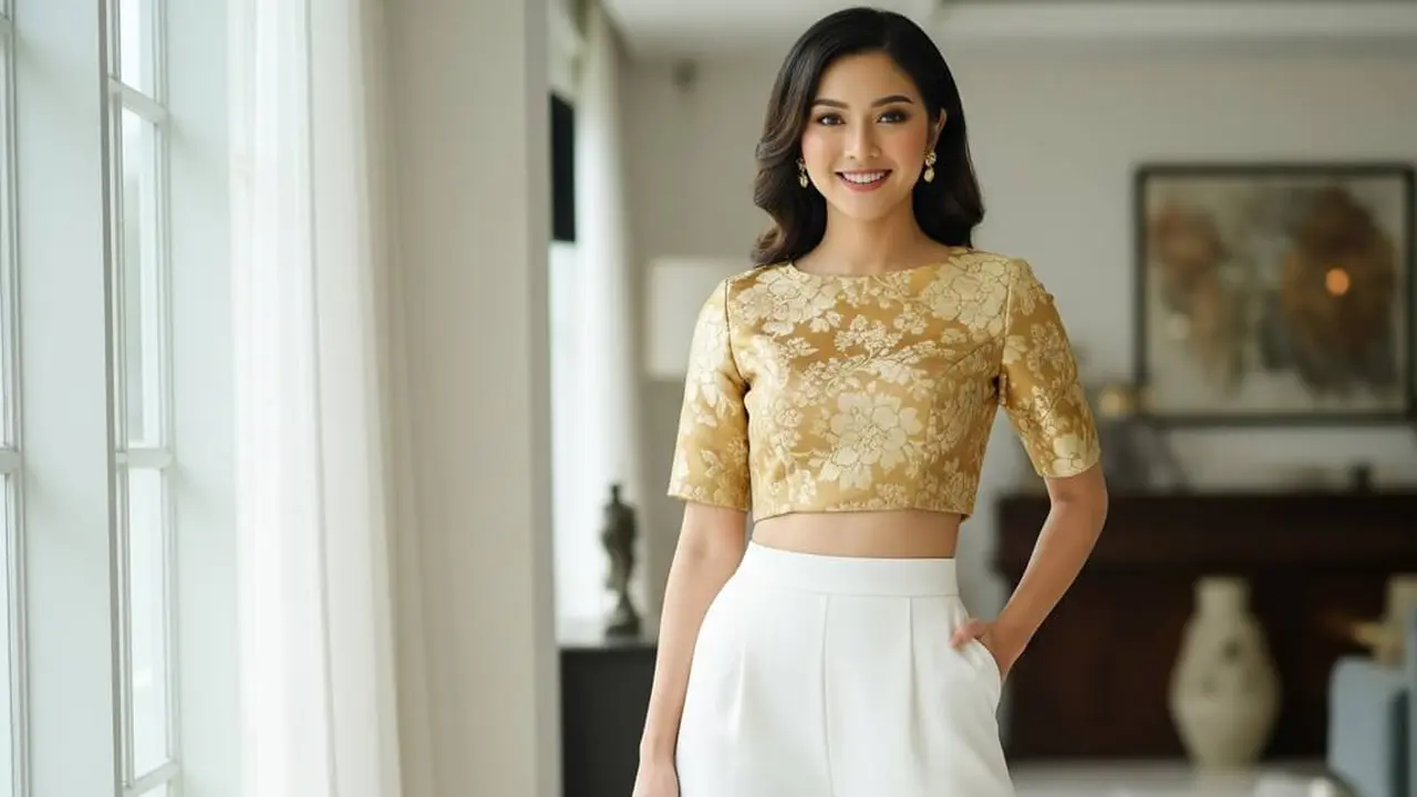 Model Atasan Brokat Bawahan Celana Terbaru
