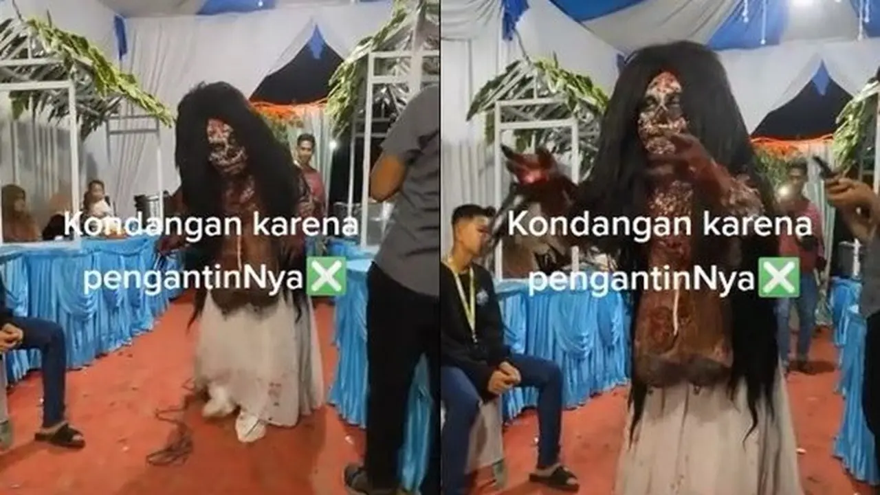 Viral Tamu Tak Diundang di Pernikahan, Seram Bak Hantu 'Wewe Gombel'