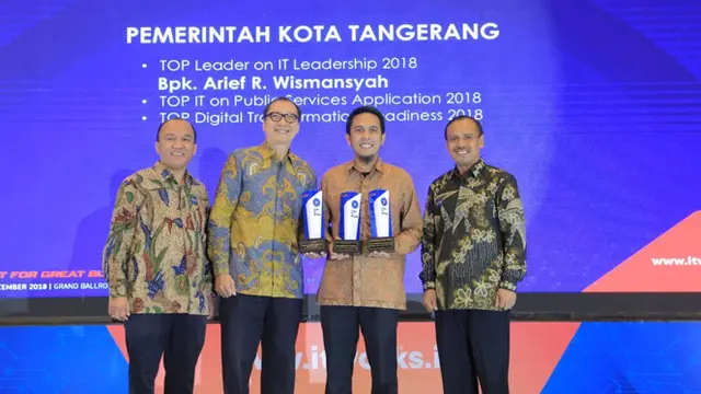 Kota Tangerang Borong Empat Penghargaan di Ajang TOP IT & TELCO 2018