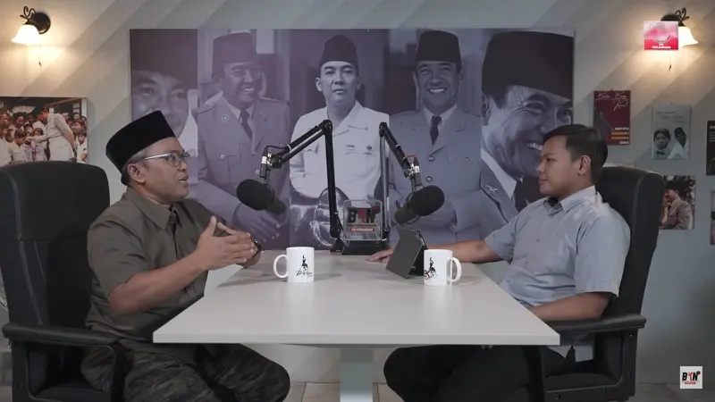 Direktur Eksekutif Jaringan Moderat Indonesia Islah Bahrawi dalam podcast yang mengupas tentang Bung Karno dan toleransi yang ditayangkan di Youtube BKN PDI Perjuangan. (Liputan6.com/ ist)