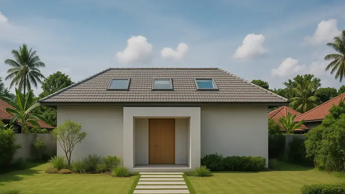 Model Rumah Tanpa Jendela Depan Tapi Tetap Terang/via AI