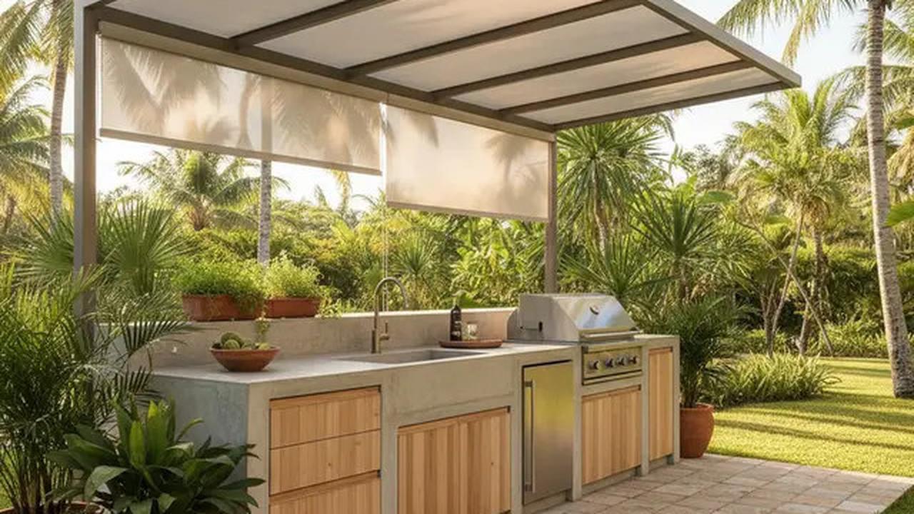 9 Dapur Outdoor Sederhana tapi Berkelas, Cocok untuk Rumah di Daerah Panas