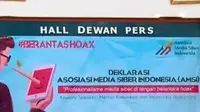 Asosiasi Media Siber Indonesia (AMSI) menyerukan aksi berantas hoax (Liputan 6 SCTV).