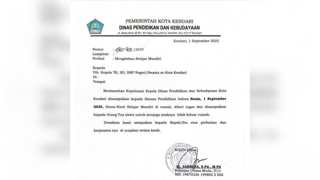 Tahukah Anda? Pemkot Kendari Liburkan Sekolah SD-SMP Antisipasi Demo, Ini Alasannya!