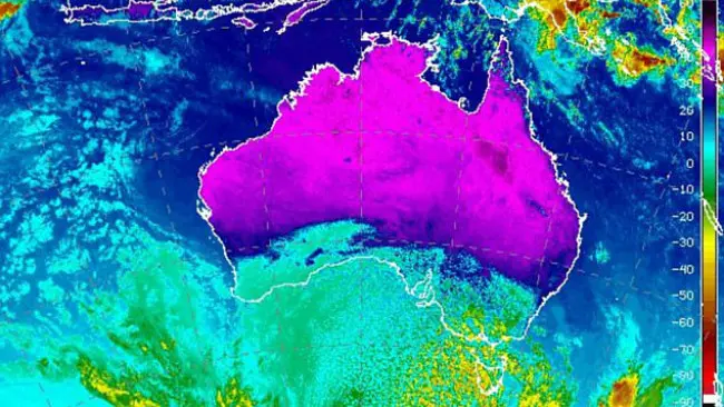 Peta cuaca musim dingin 2017. (Sumber Bureau of Meteorology Australia)