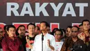 Presiden terpilih Joko Widodo memberikan pidato politiknya di Tugu Proklamasi, Jakarta, Rabu (23/7/14). (Liputan6.com/Andrian M Tunay)