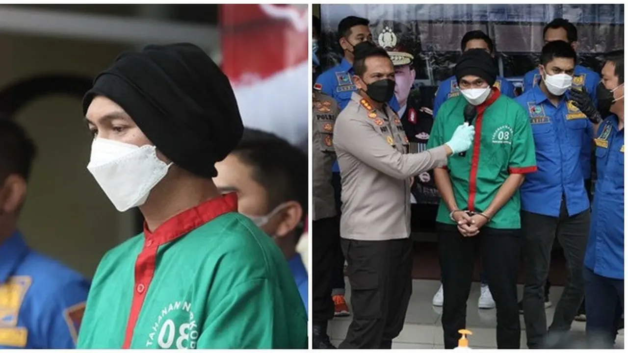 6 Potret Anji Pakai Baju Tahanan, Terancam Maksimal Hukuman 12 Tahun Penjara