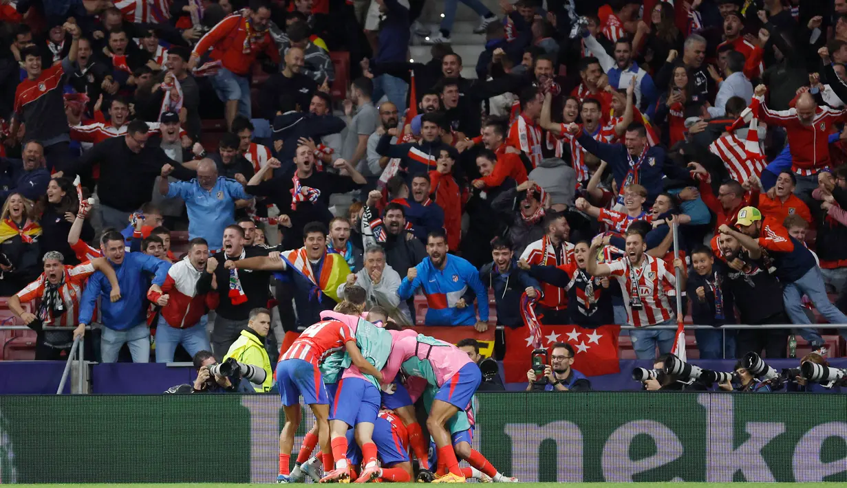 Kemenangan ini menjadi modal yang baik untuk Atletico Madrid di Liga Champions 2024/2025. (OSCAR DEL POZO/AFP)