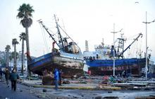 Kedahsyatan gempa Chile sampai bawa kapal-kapal besar ke daratan