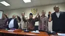 Fraksi PKS usai menggelar jumpa pers terkait kenaikan harga BBM di Gedung DPR, Jakarta, Selasa (18/11/2014). (Liputan6.com/Andrian M Tunay)
