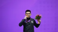 Atlet Wushu Indonesia&nbsp;Harris Horatius sukses menyumbangkan medali emas ketiga bagi kontingen Merah Putih pada Selasa (26/9/2023). (Dok. NOC Indonesia)