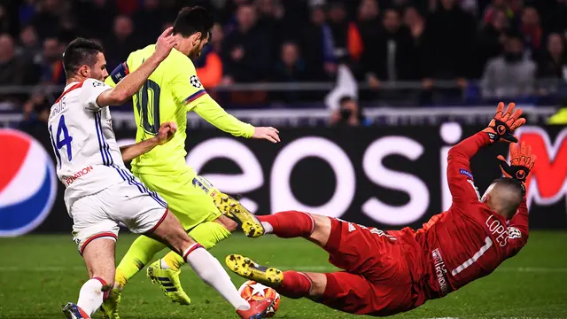 Skor Kaca Mata Akhiri Laga Barcelona Vs Lyon