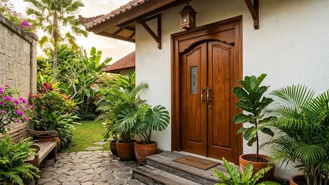 Warna Cat Pintu Kayu yang Bagus dan Awet untuk Rumah Tropis/AI Generated